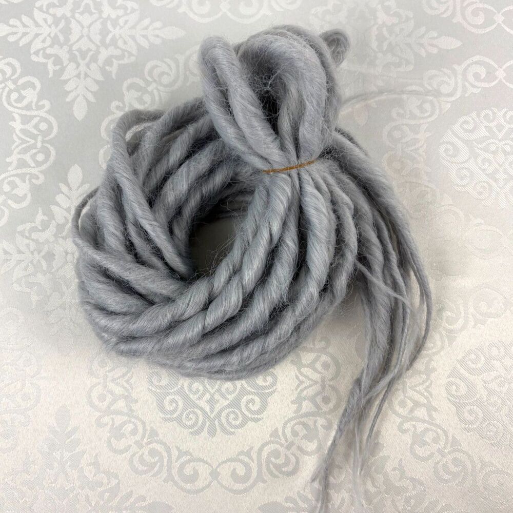Dreadfull Hippie Synthetic Dreadlock Extensions Silver Gray Set of 10 40" Length